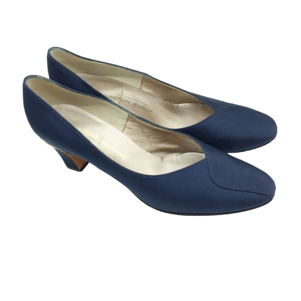 Andrew Geller Navy Blue Heels